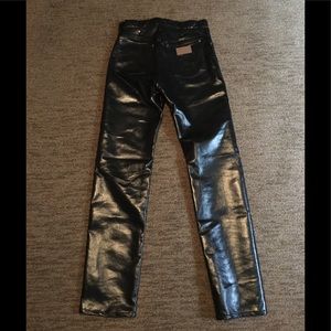 VTG Wrangler Shiny Coated High Rise Pants